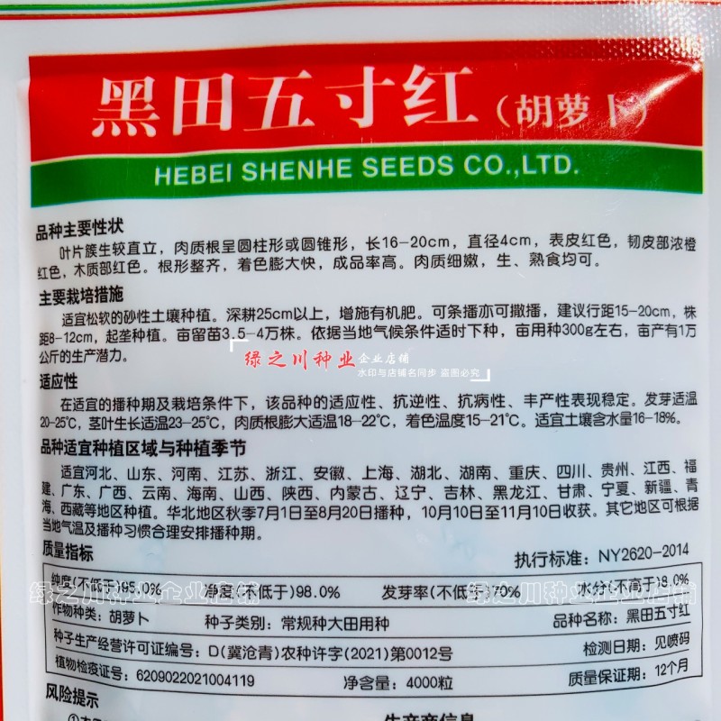 秋季胡萝卜种籽黑田五寸红胡萝卜种子水果蔬菜种籽三红胡萝卜