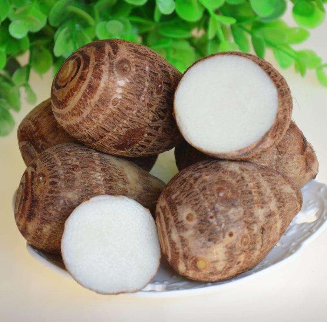毛芋头烹饪前后对比图