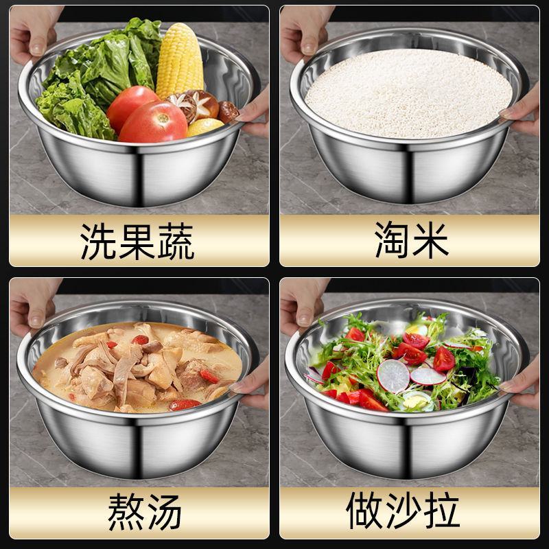 【带防尘盖】316不锈钢盆有盖家用厨房洗菜盆火锅盆猪油盆