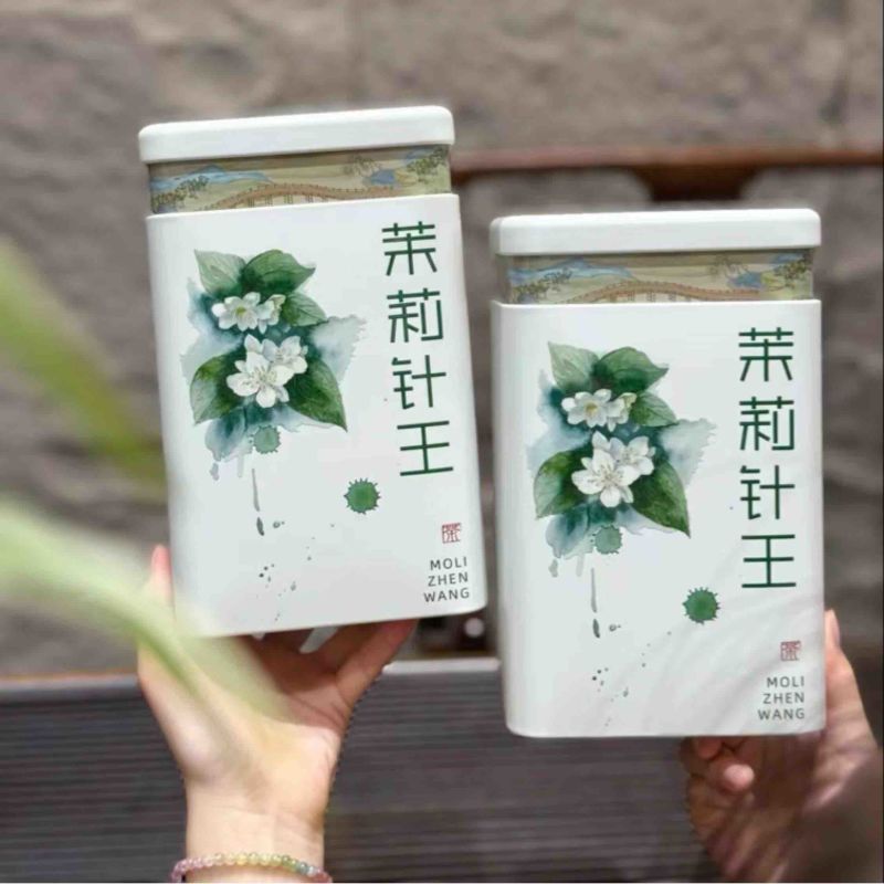 茉莉花茶茉莉针王银针王白亳全芽川茶浓香飘雪500g茶叶