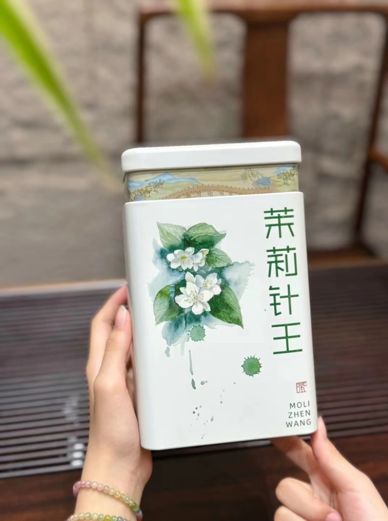 茉莉花茶茉莉针王银针王白亳全芽川茶浓香飘雪500g茶叶