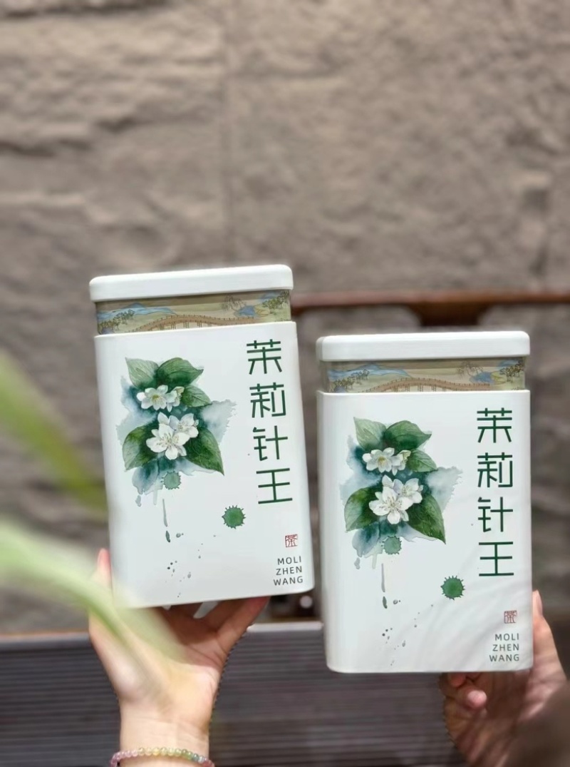 茉莉花茶茉莉针王银针王白亳全芽川茶浓香飘雪500g茶叶