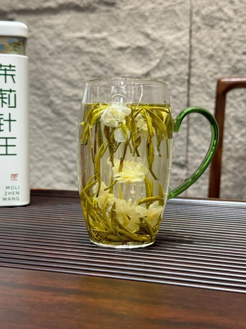 茉莉花茶茉莉针王银针王白亳全芽川茶浓香飘雪500g茶叶