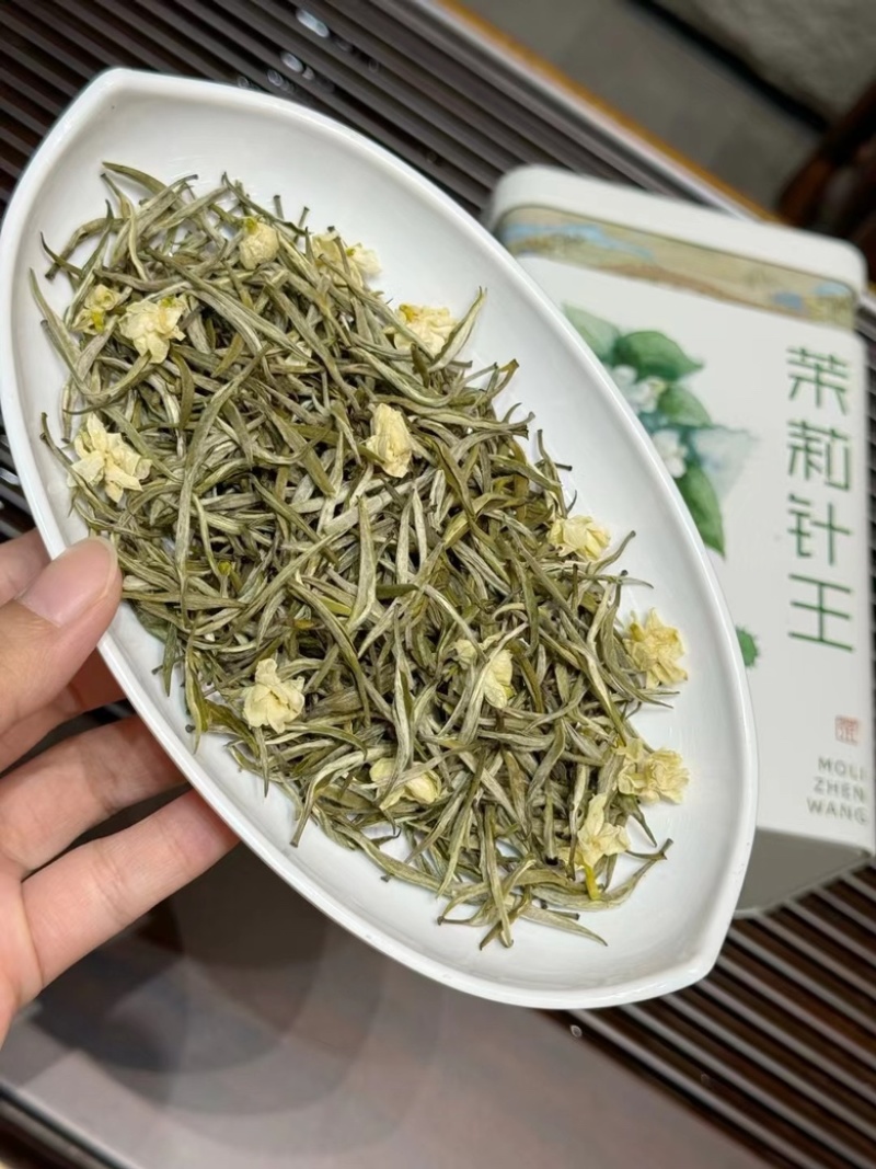 茉莉花茶茉莉针王银针王白亳全芽川茶浓香飘雪500g茶叶