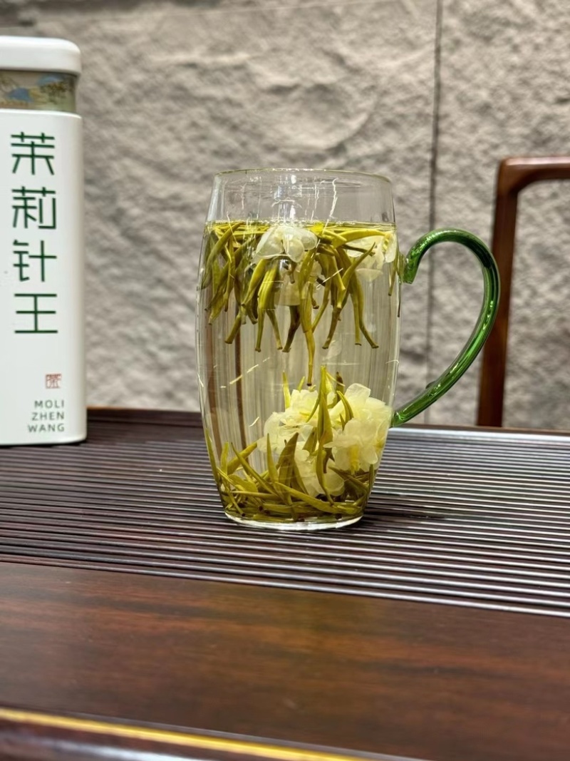 茉莉花茶茉莉针王银针王白亳全芽川茶浓香飘雪500g茶叶