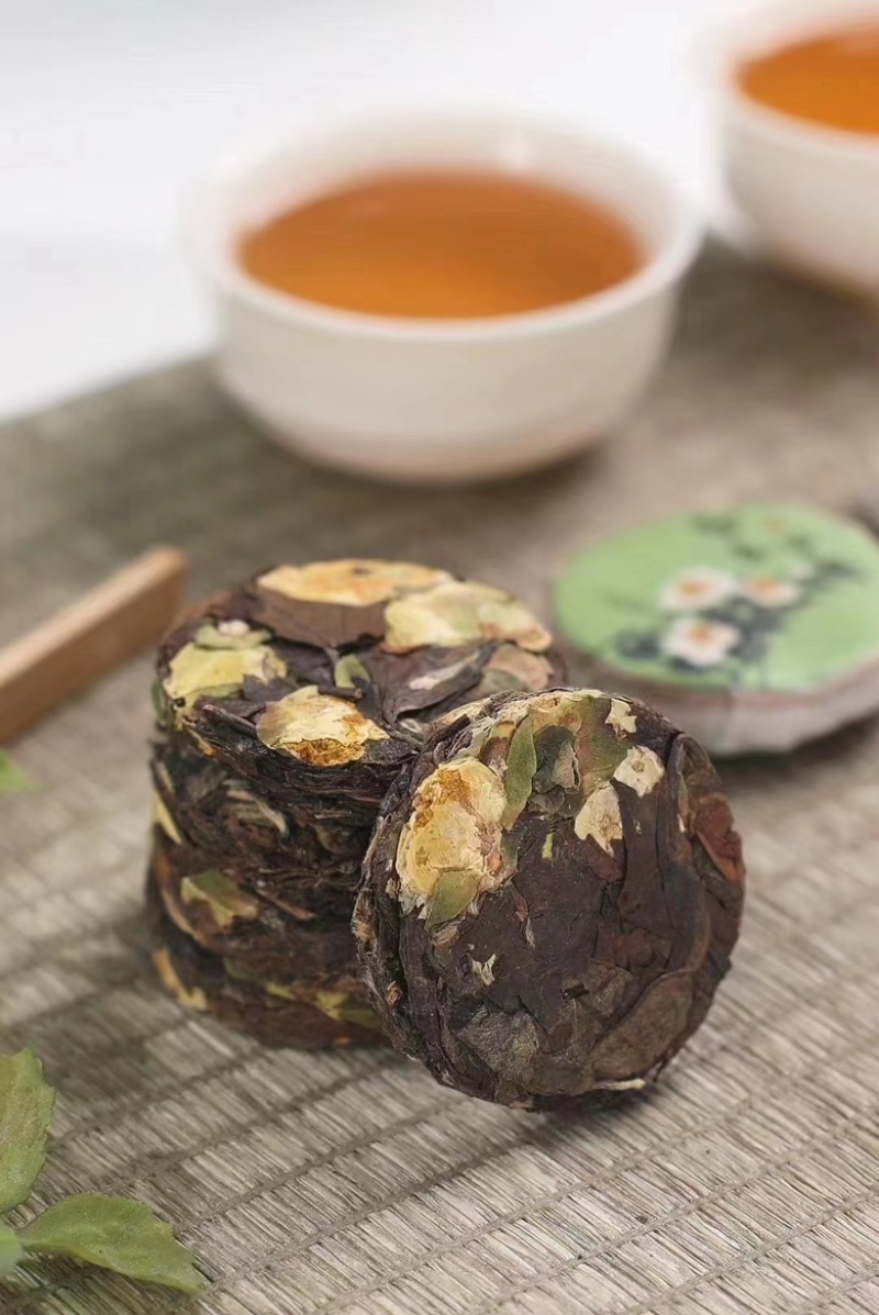 茶花白茶小圆饼500g茶叶可煮可泡福鼎老白茶饼干茶叶