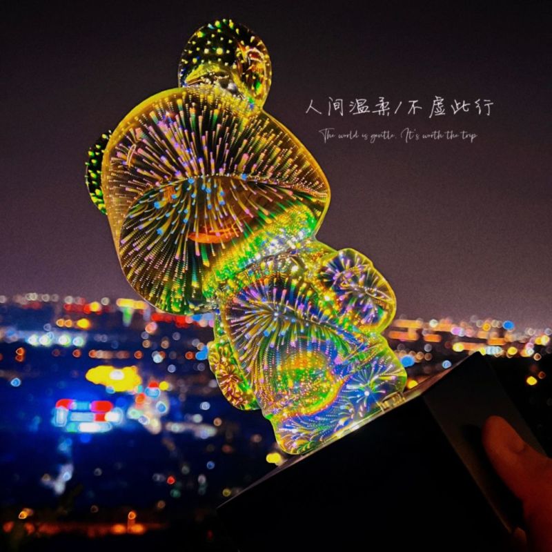 网红七彩小熊灯生日礼物3d蓝牙温馨卧室科技感灯光朋友轻奢