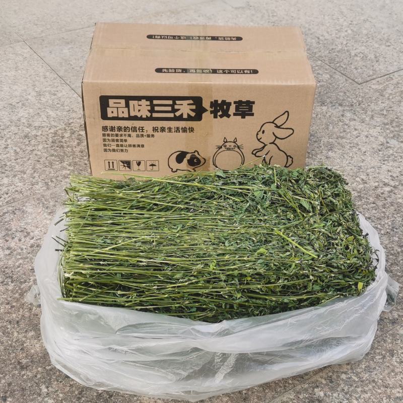 2024年精品烘干宠物苜蓿草有草杆纯苜蓿草叶子支持批发零