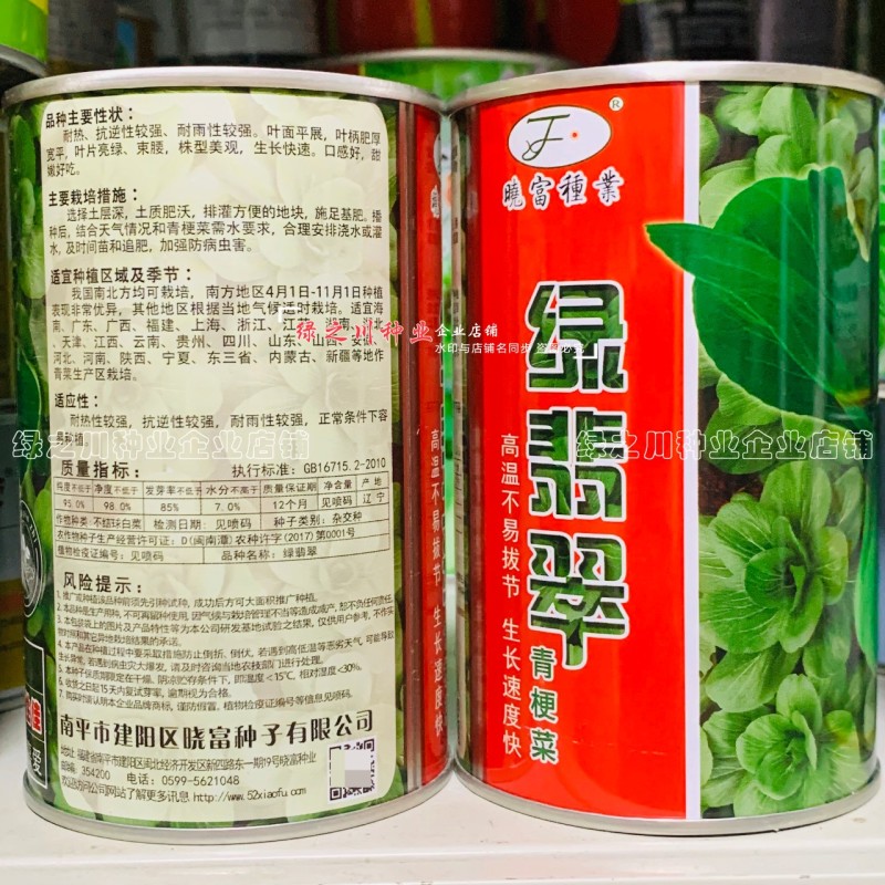 绿翡翠青梗菜种籽耐热小青菜种子抗高温高湿小油菜种子甜嫩