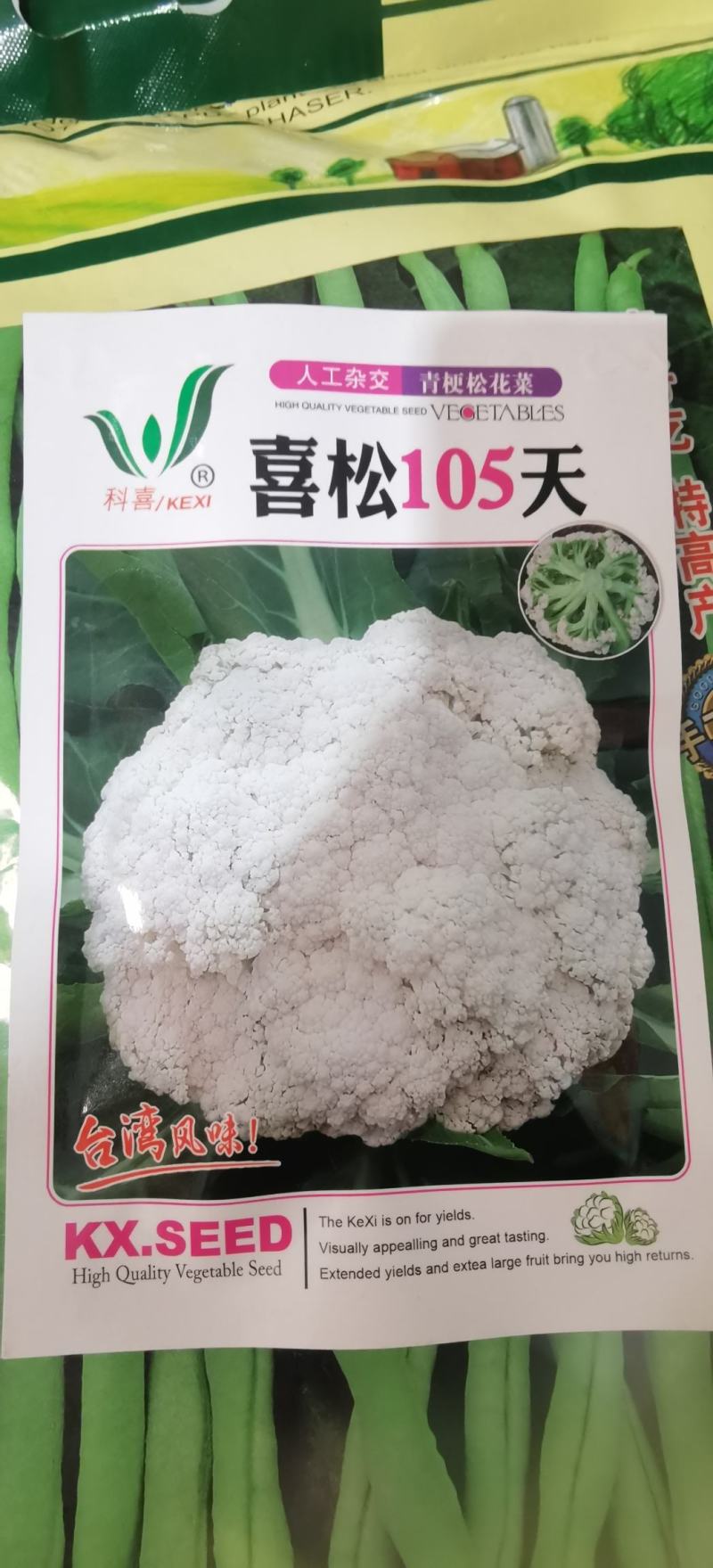 花菜种子喜松100天大花球小米粒靑梗抗病力强产量高