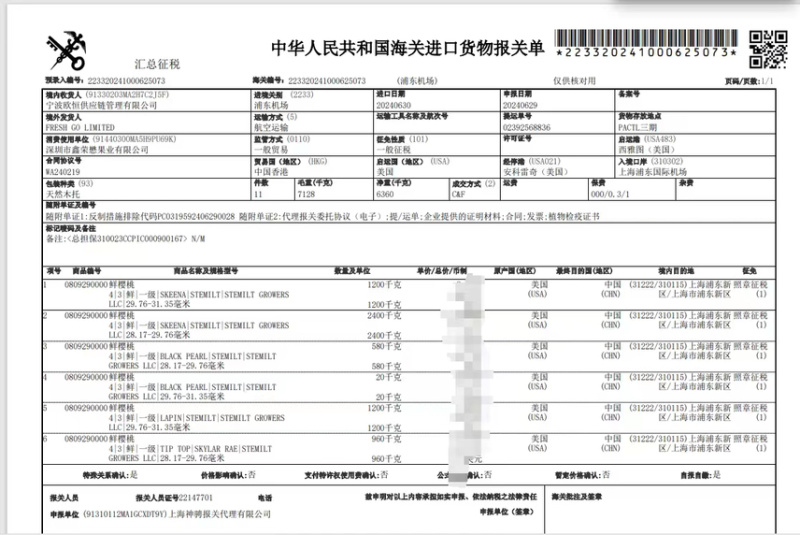 【有好货】进口美国加拿大空运海运车厘子大樱桃