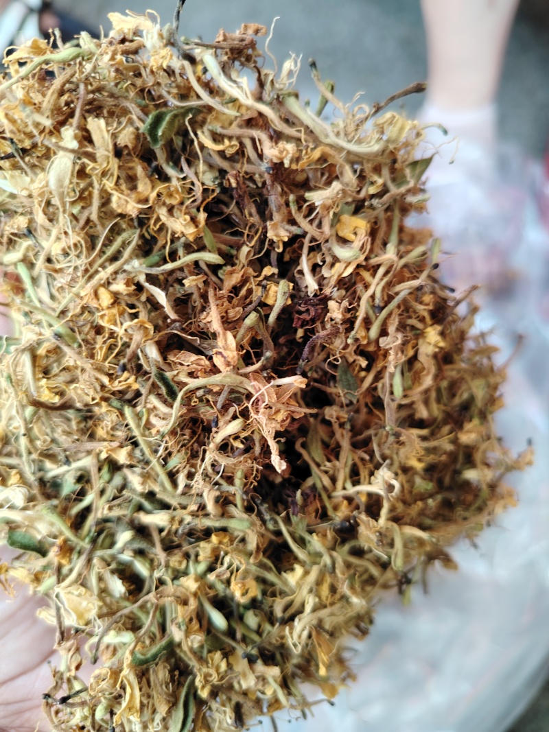 贵州金银花，晒花无硫，味香，己人工筛选