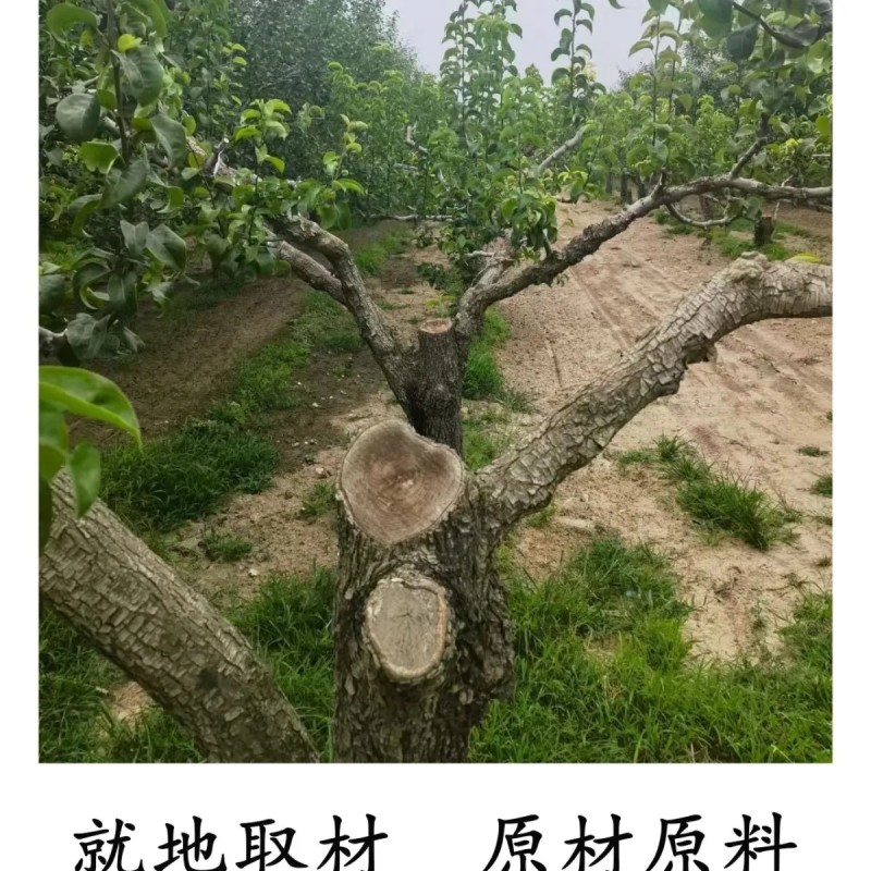 正宗梨树枝果木炭烧烤煮茶取暖无添加无烟无明火原木炭耐烧