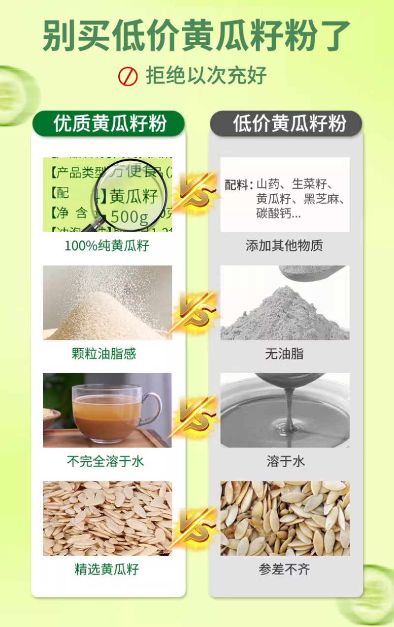 黄瓜籽粉【补钙王】高富硒熟黄瓜籽粉纯现磨不含蔗糖黄瓜籽粉