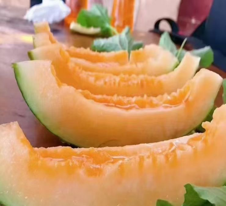 在热闹的伽师瓜节庆典现场,舞台中央摆放着数个巨型伽师瓜模型,身着民族服饰的舞者正在进行欢快的舞蹈表演,周围群众围拢观看,展台上有切好的伽师瓜供游客免费品尝,背景横幅写着‘中国伽师瓜之乡欢迎您’ 伽师瓜节活动现场照片