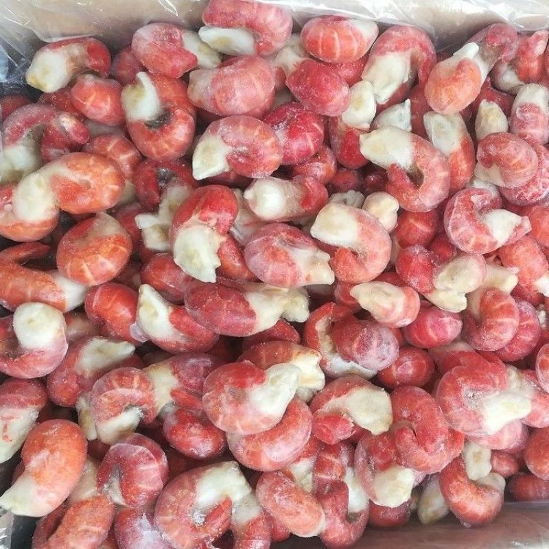 一级单冻龙虾尾，净重九斤每件，下料4.5斤