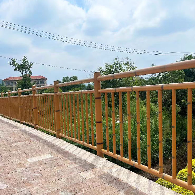 新农村建设不锈钢仿竹护栏草坪绿化菜园围栏景区仿真竹节篱笆