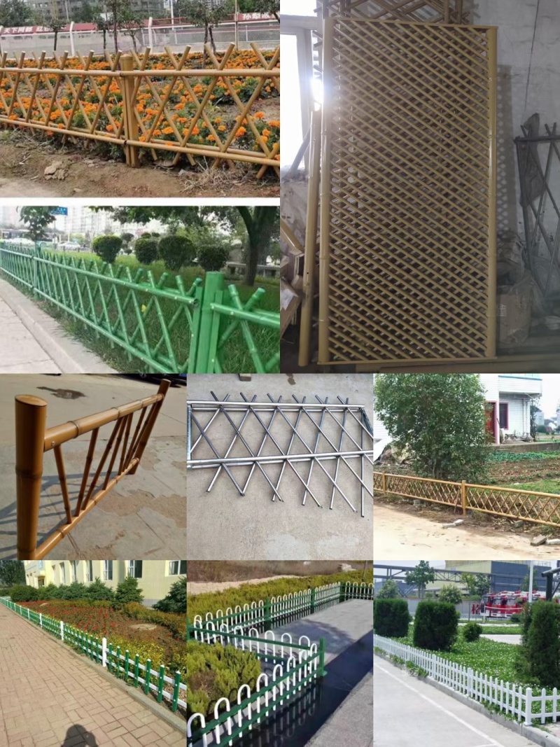 新农村建设不锈钢仿竹护栏草坪绿化菜园围栏景区仿真竹节篱笆