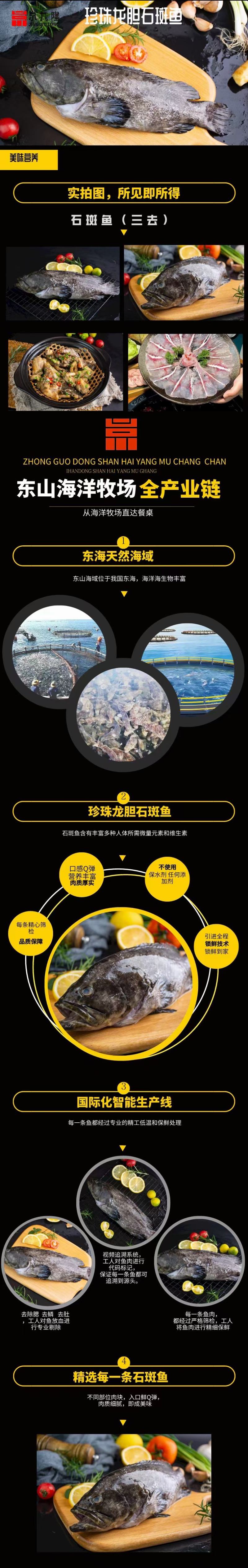 石斑鱼一龙胆三去厂家直供，物美价廉。