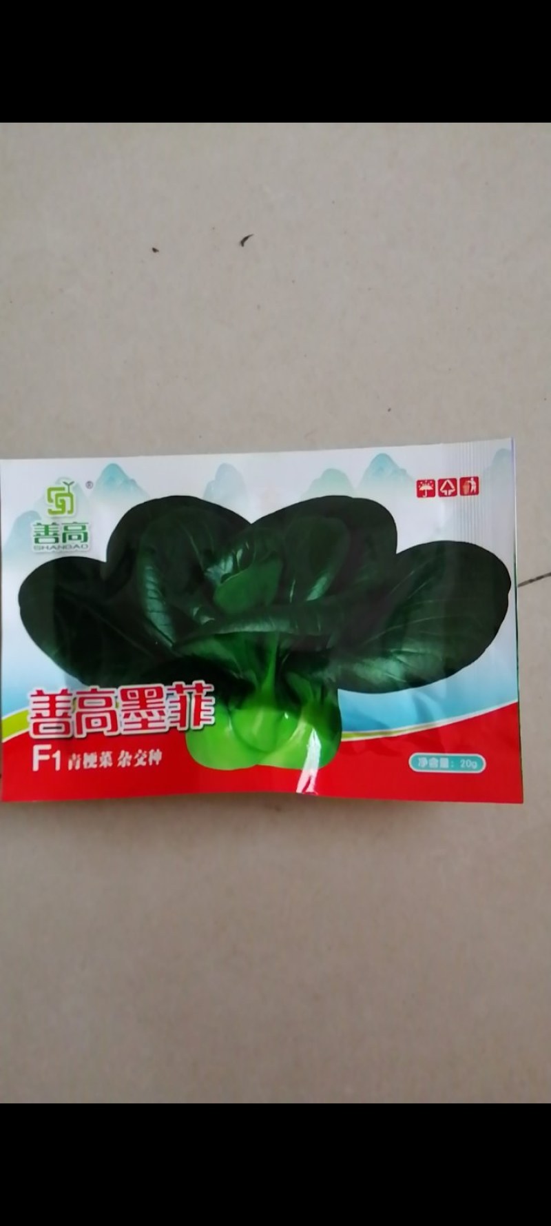 青梗菜杂交种善高苏州青黑矮青叶色黑口感软糯。