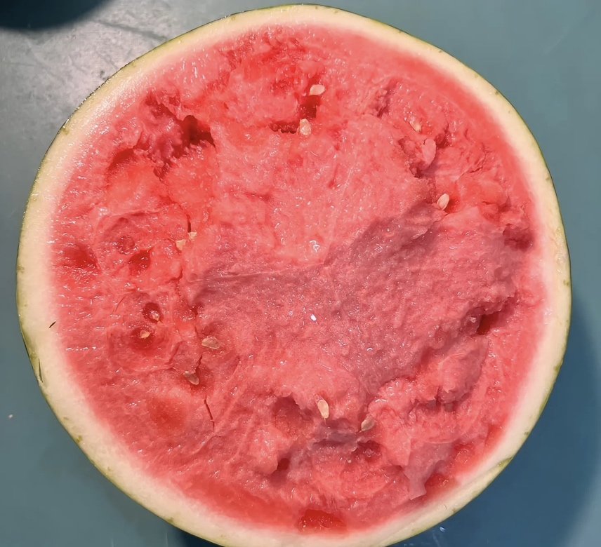 切开的麒麟西瓜特写