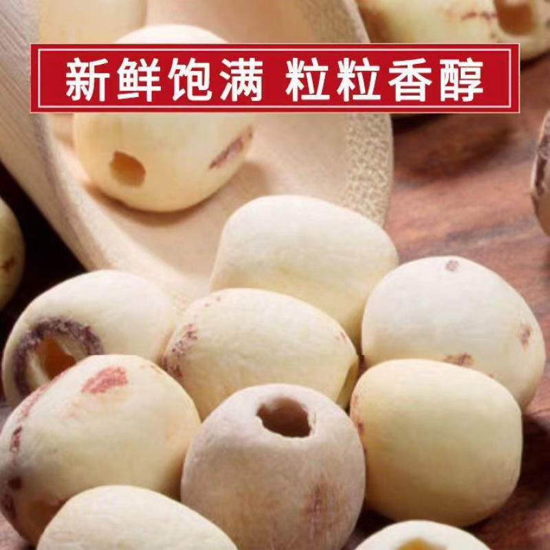 湖南正宗特级湘莲子带芯白莲子大货批发红莲子去心