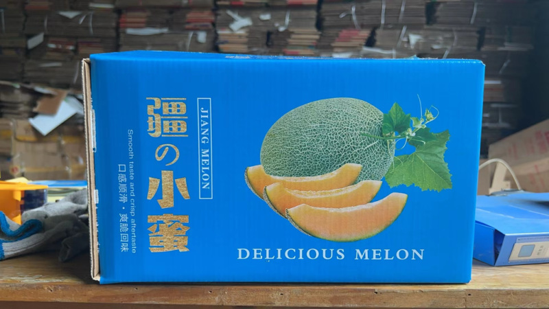 山东疆小蜜哈密瓜礼盒社区团购公司集采高端包装