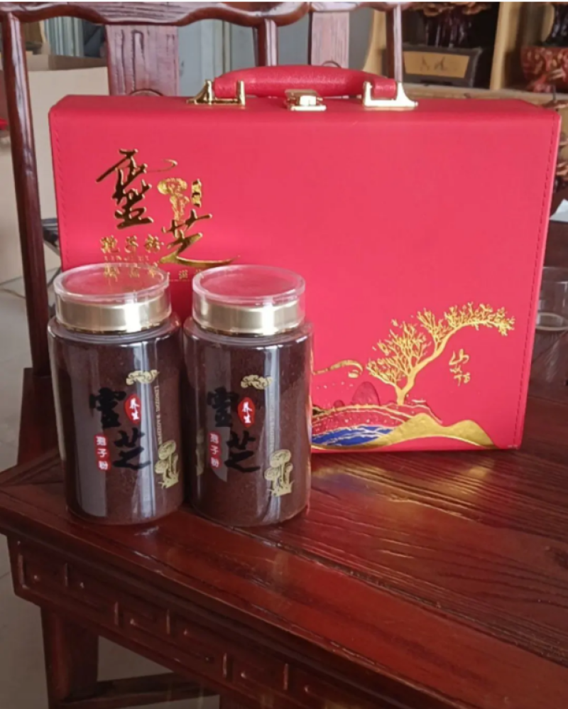 《灵芝孢子粉》自家种植/自然晾晒加工/欢迎采购