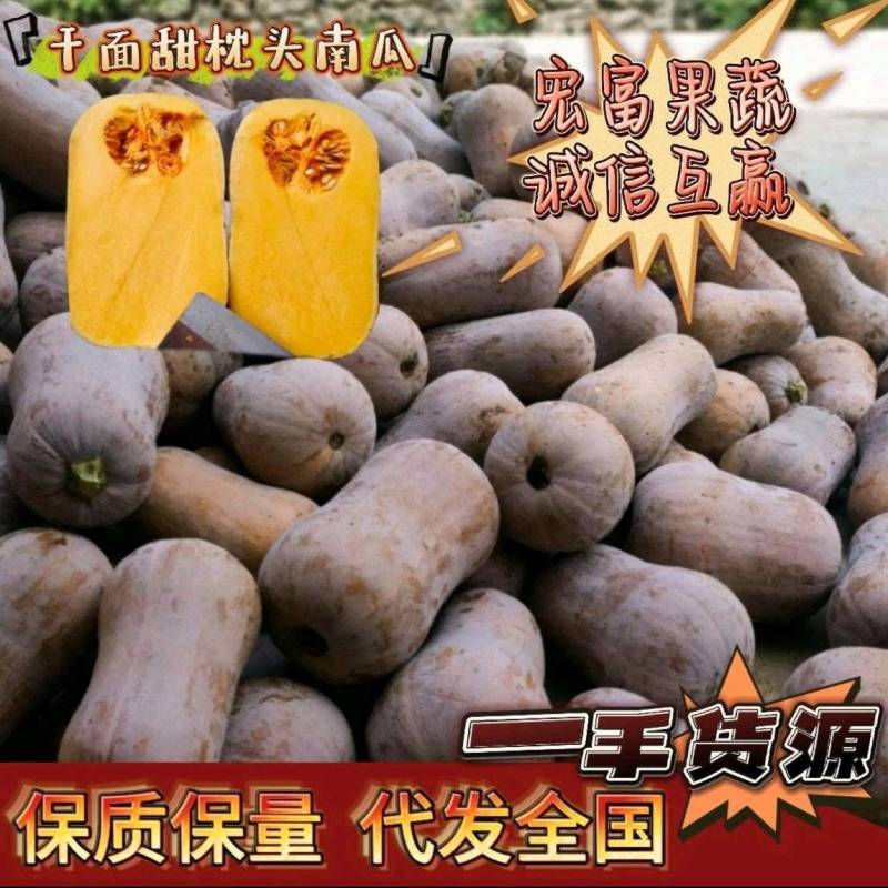 陕西南瓜金枕南瓜枕头南瓜2～4斤口感赛板栗耐放