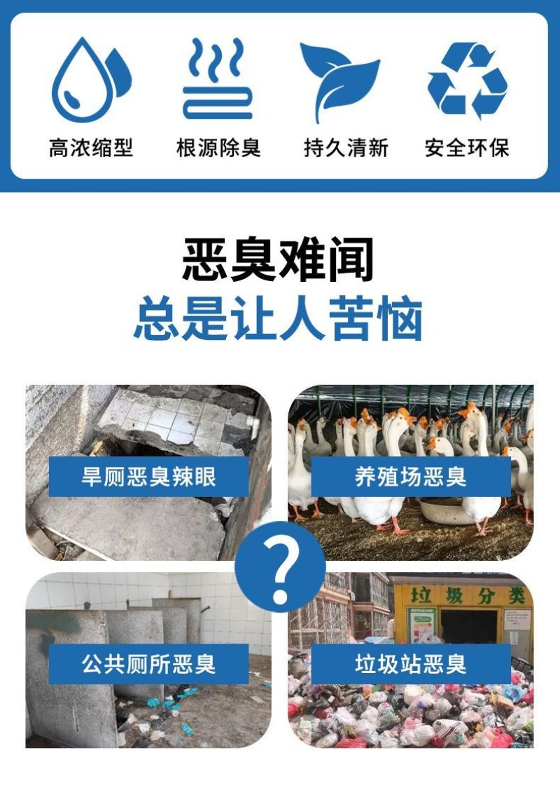 农村旱厕除臭剂卫生间空气异味公共厕所除臭分解除臭尿骚味