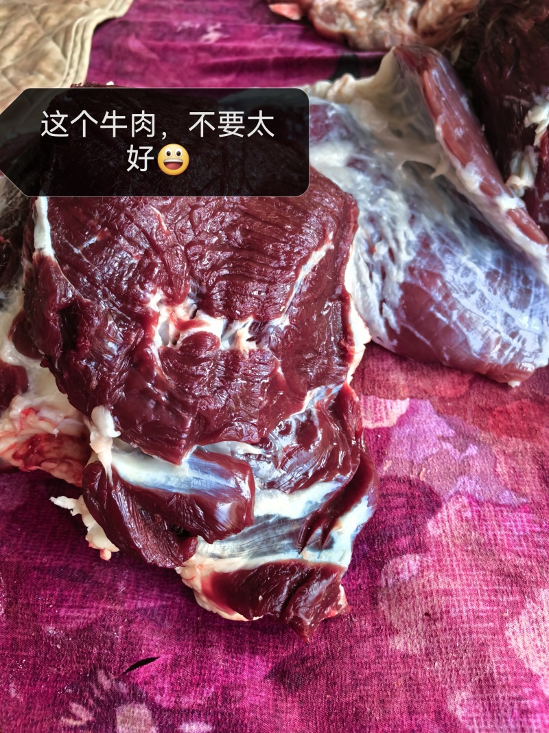 自己喂养自己宰杀无注水无老牛清真新鲜纯正黄牛牛肉