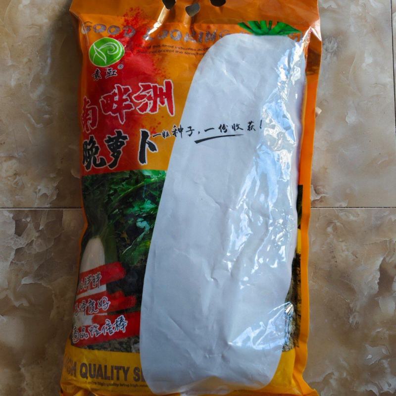 南畔洲晚萝卜种子耐寒耐湿，皮薄白色空心晚，根长白萝卜种子