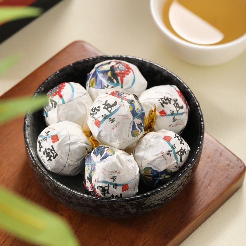 陈皮白茶龙珠福鼎白茶老白茶陈皮白牡丹一斤两罐500g