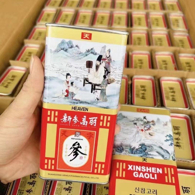 天字号高丽参5年根无糖高丽参铁盒装37.5g整箱64盒批