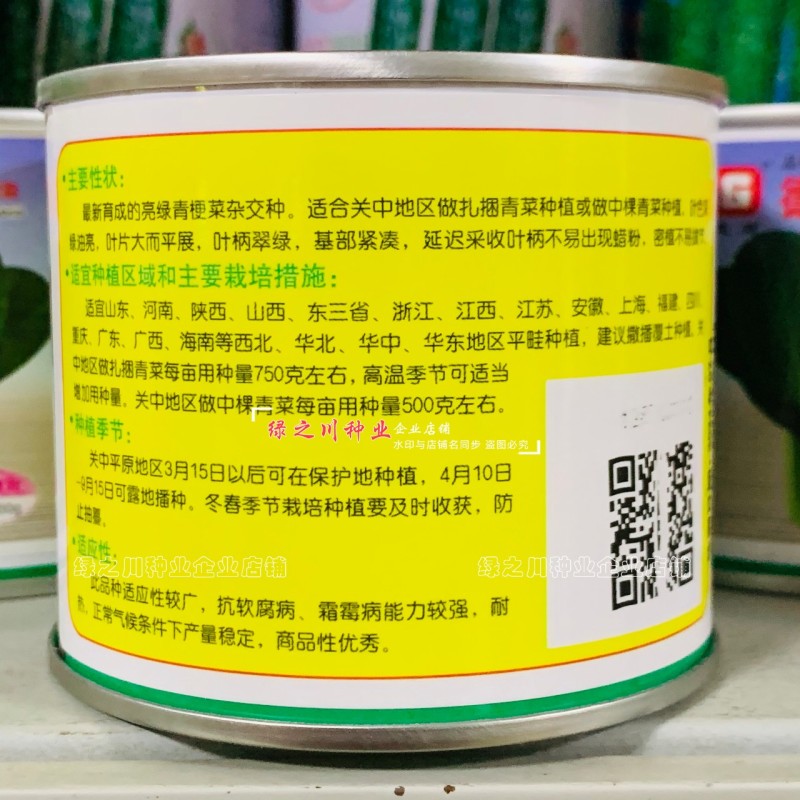 德高热风青梗菜种子耐热叶色深绿油亮好捆扎青菜种子