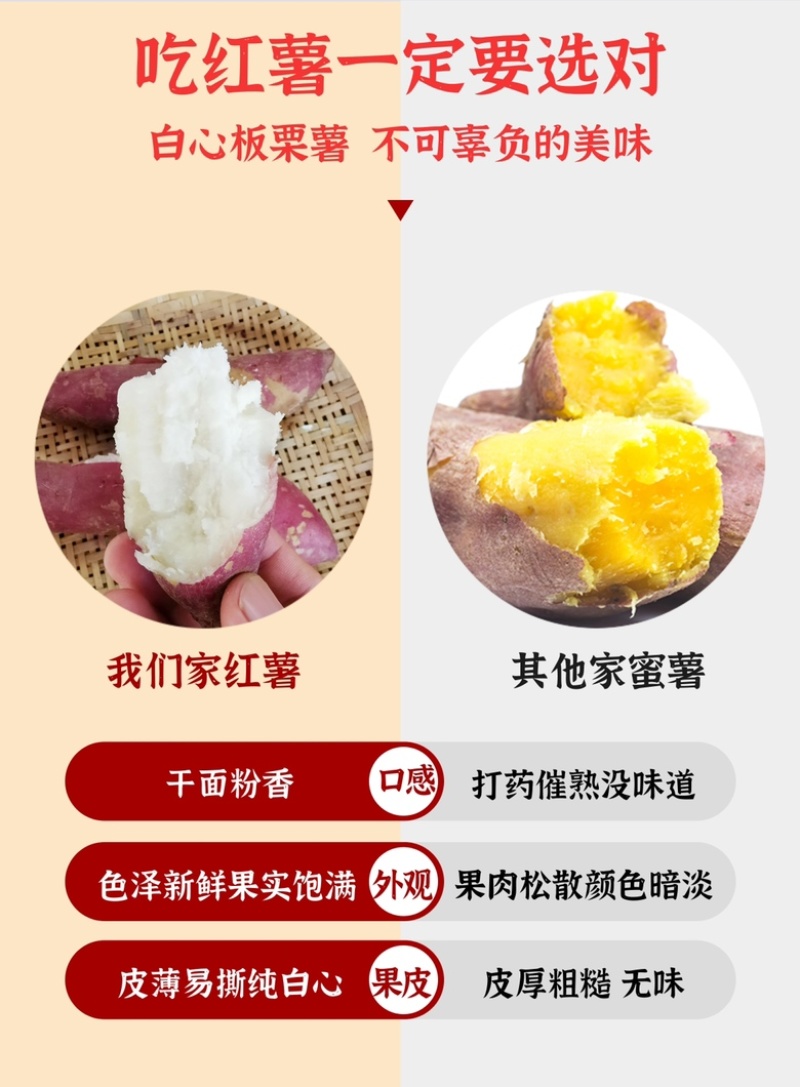 重庆白心红薯商薯19粉糯香甜板栗薯5斤电商一件