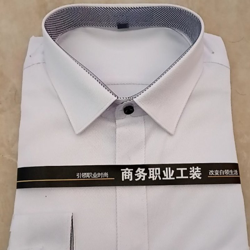 青年男士长袖白色衬衫服饰