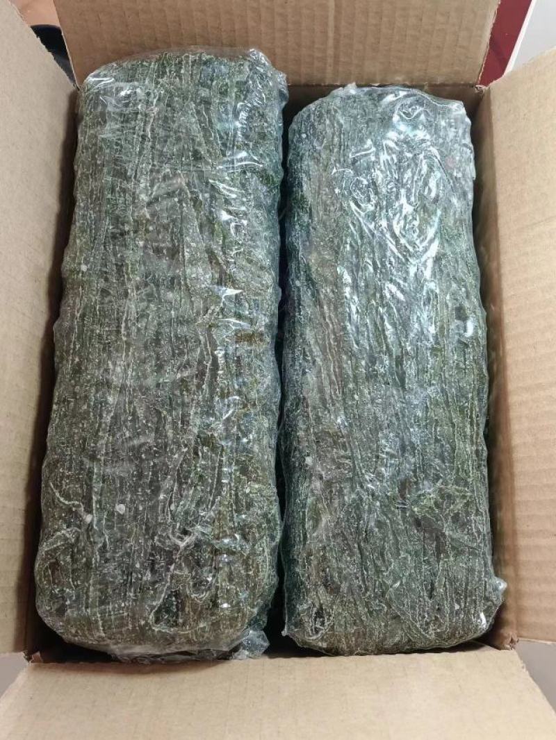 烘干海带丝，少盐无沙，含盐量3%，4倍泡发率，