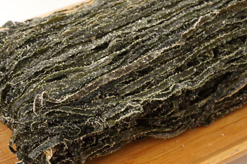 烘干海带丝，少盐无沙，含盐量3%，4倍泡发率，