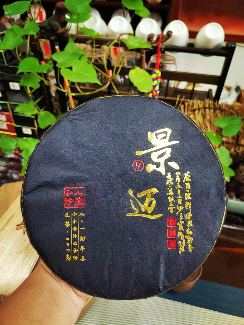 普洱茶景迈357克饼茶2019年口感香甜