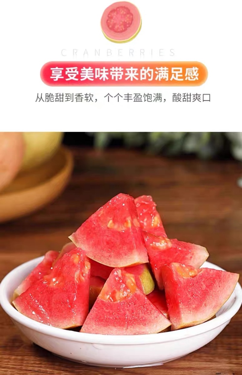 福建漳州产品新鲜树上采摘口感香甜红心芭乐当季水果
