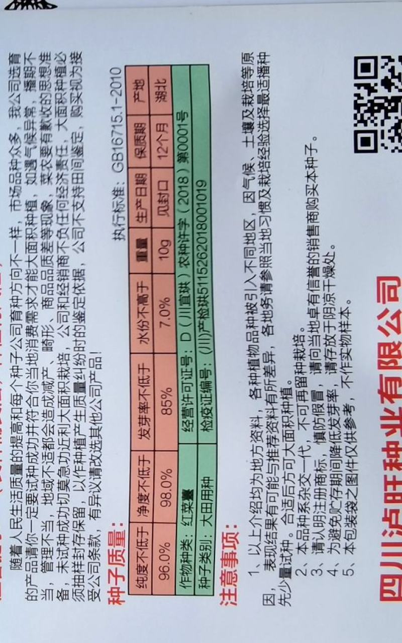 菜苔种子绿心红钓杆早熟绿心苔粗鲜红色脆甜品质好