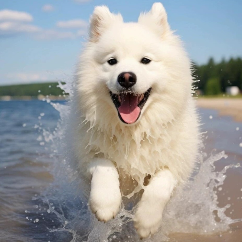 纯种萨摩耶幼犬活体微笑天使萨摩耶