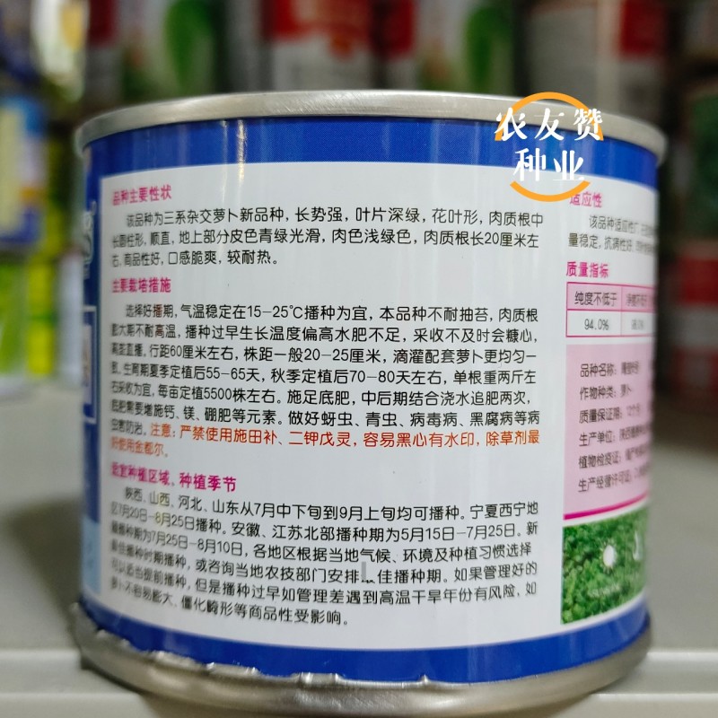 西北热销青萝卜种子箐莹6号三系杂交萝卜新品种脆爽青皮萝卜