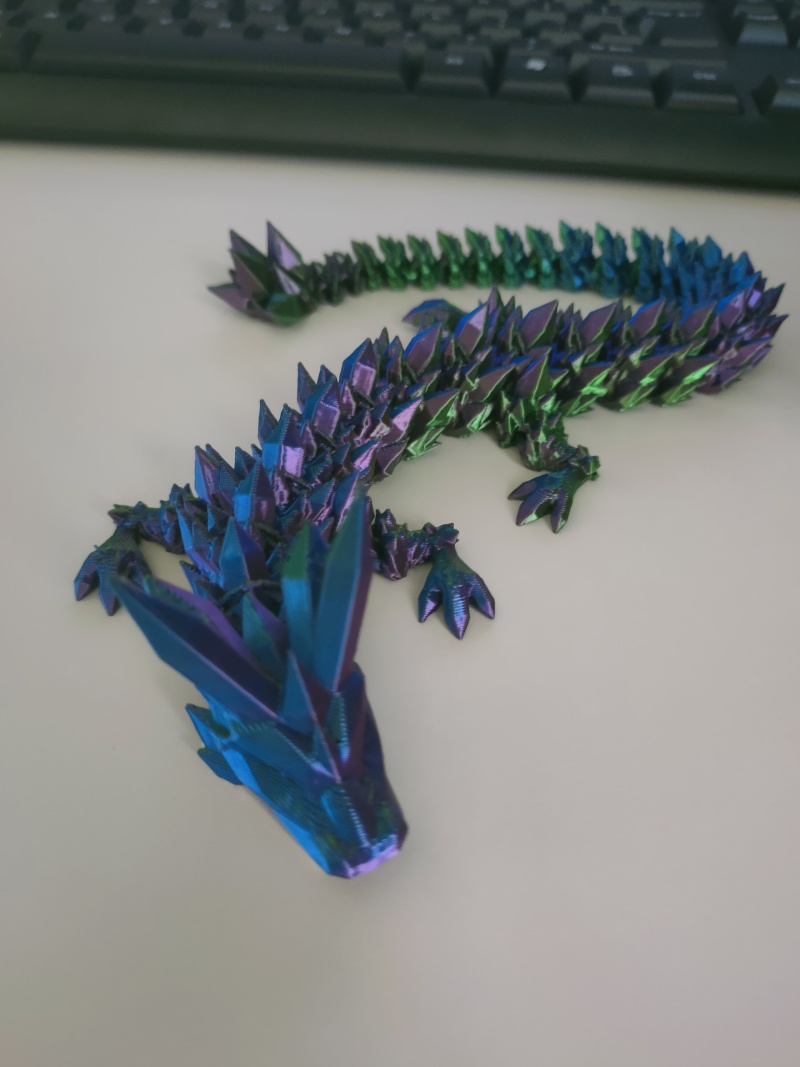 地摊火爆3D打印中国龙蛇水晶龙带翅膀水晶龙