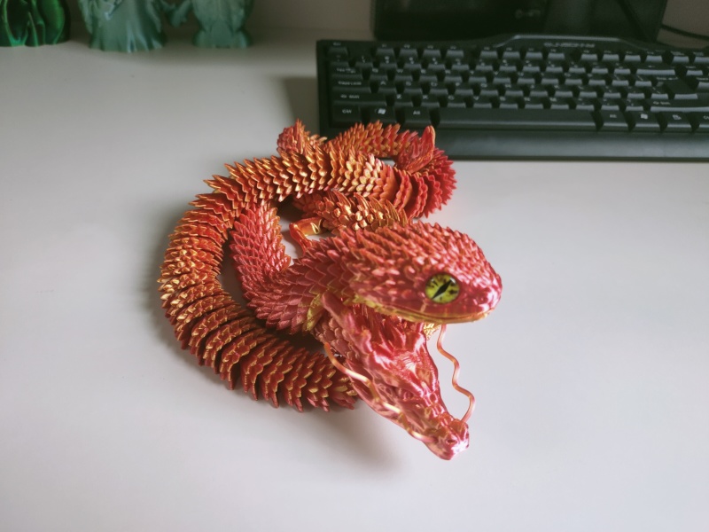 地摊火爆3D打印中国龙蛇水晶龙带翅膀水晶龙