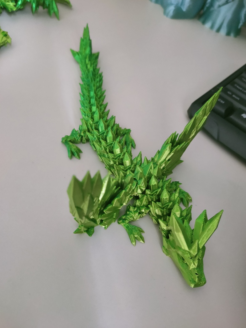 地摊火爆3D打印中国龙蛇水晶龙带翅膀水晶龙