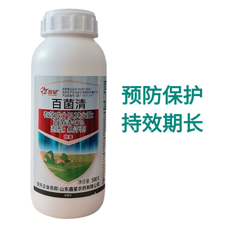 鑫星40%百菌清番茄早疫病农药杀菌剂预防保护悬浮剂微毒