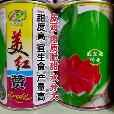 杂交美红赞西瓜红萝卜种籽脆甜皮薄满堂红心里美萝卜种子秋季