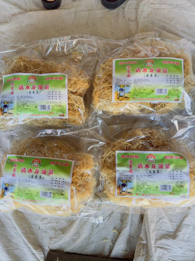 溢香园牌：纯清水龙须菜（精品鹿角菜）国家SC认证